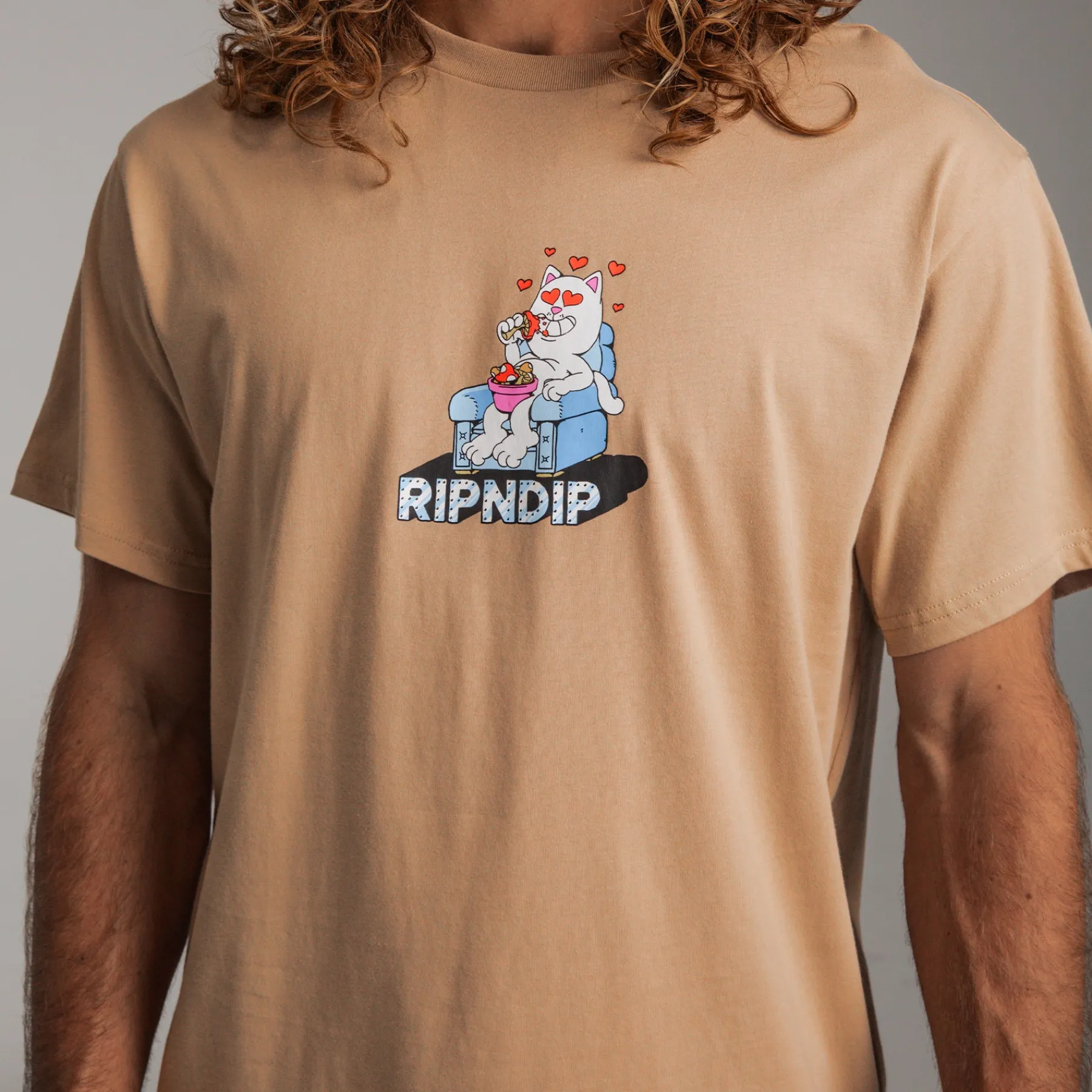Ripndip Short Sleeve Tees<Afternoon Snack Tee (Almond)