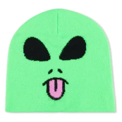 Ripndip Beanies|Stocking Stuffers<Alien Face Beanie (Green)