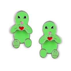 Ripndip Womens|Accessories<Alien Loves Earring Set (Green)