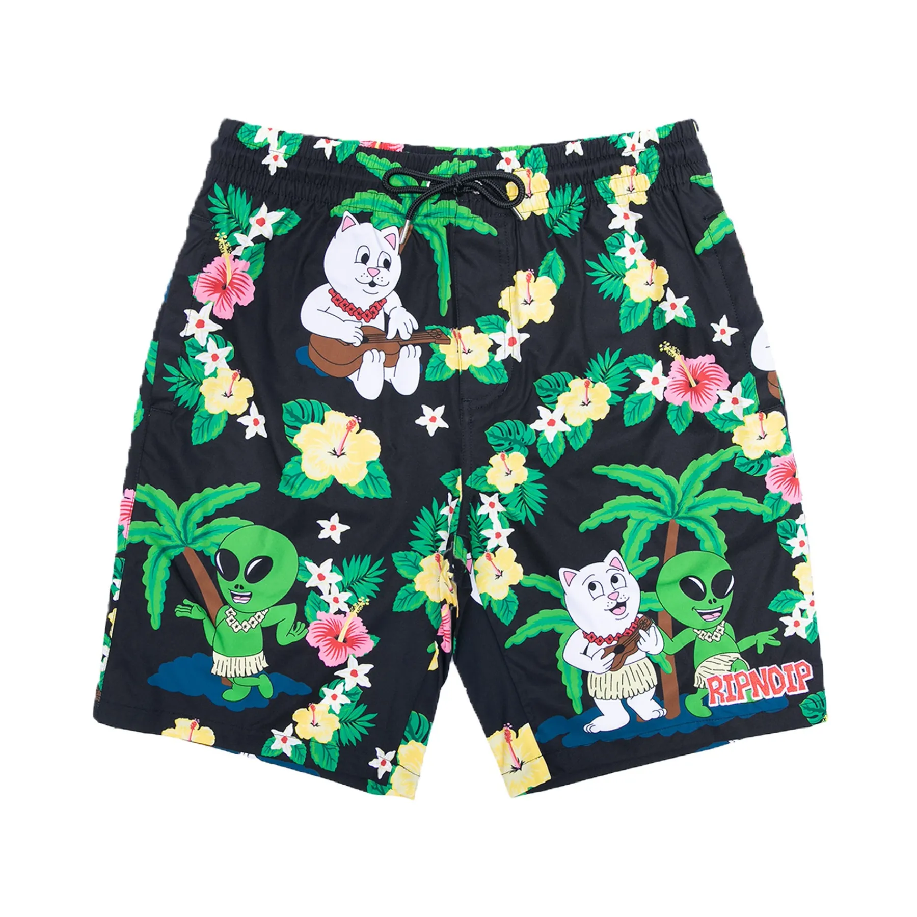 Ripndip Shorts|Swim Shorts<Aloha Nerm Swim Shorts (Black)