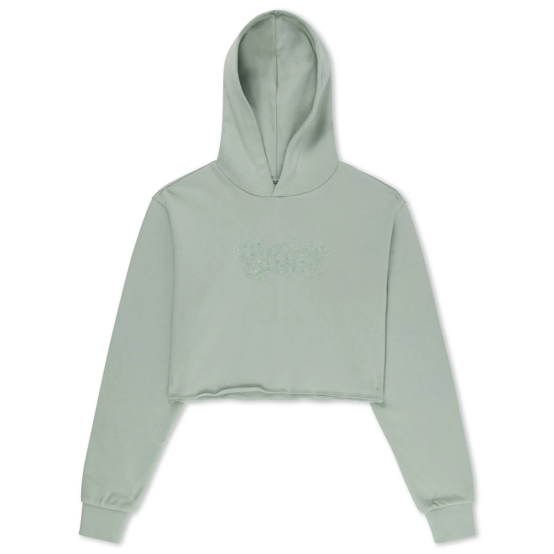 Ripndip Hoodies / Crewnecks|Womens<Angels Cropped Hoodie (Sage Grey)