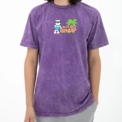 Ripndip Short Sleeve Tees<Beach Boys Tee (Purple Mineral Wash)