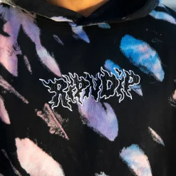 Ripndip Hoodies / Crewnecks<Blaze Hoodie (Black/Peach/Purple Tie Dye)