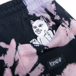 Ripndip Sweats|Shorts<Blaze Sweatshorts (Black/Peach/Purple Tie Dye)