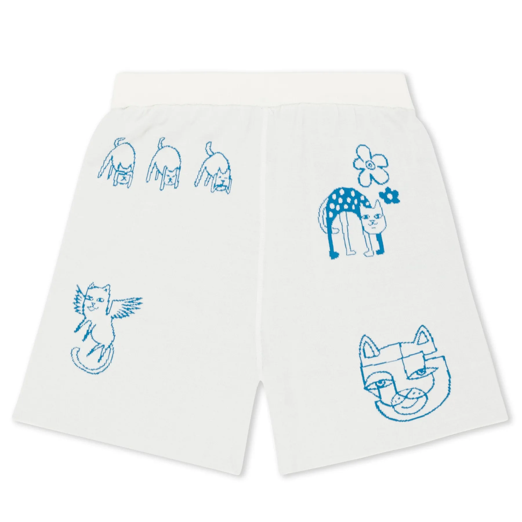 Ripndip Shorts|Womens<Blonded Knit Reversible Womens Shorts (Off White)