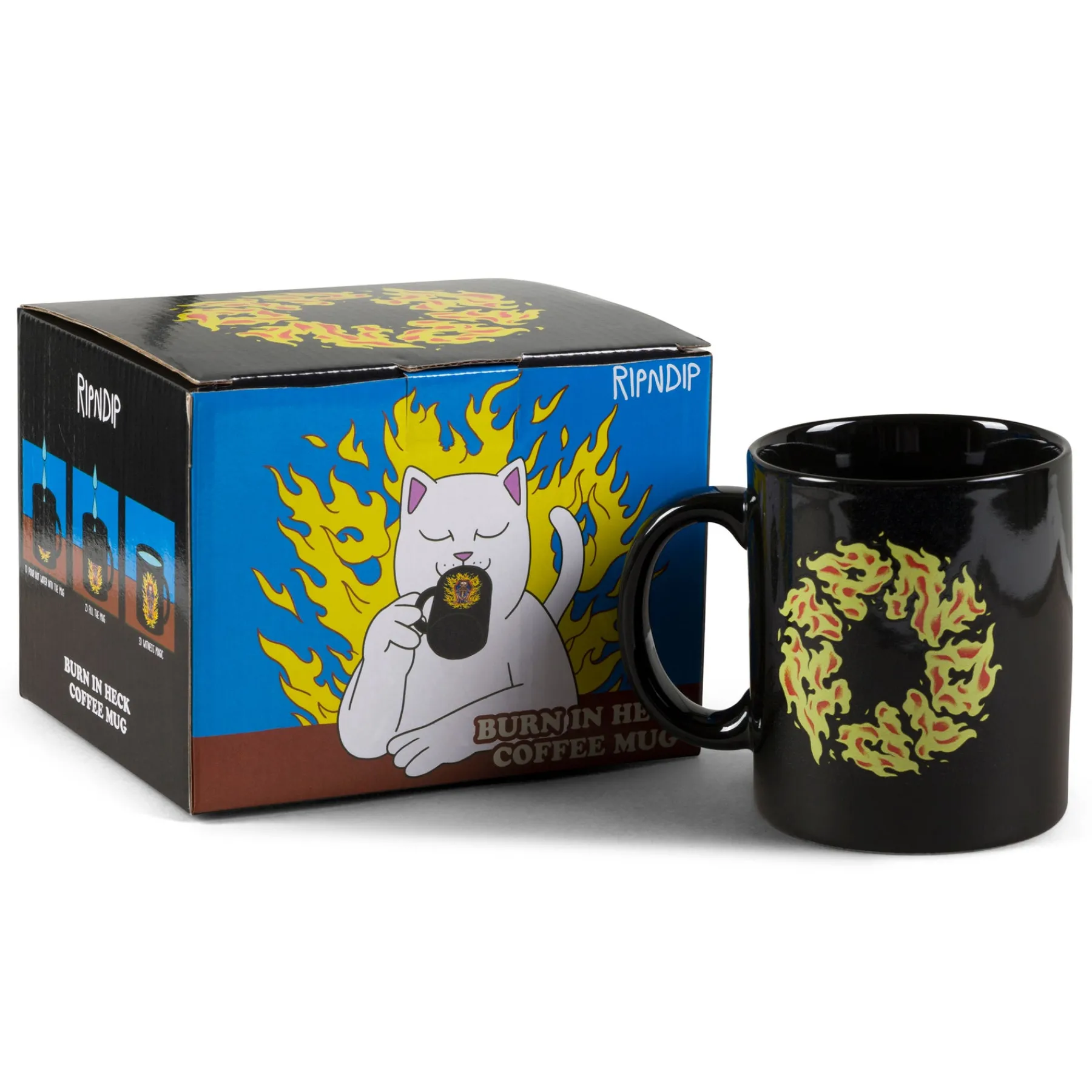 Ripndip Stocking Stuffers|Home Goods<Burn In Heck Coffee Mug (Black)