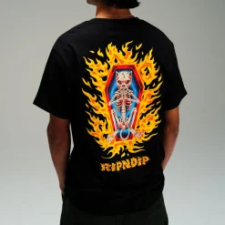 Ripndip Short Sleeve Tees<Burn In Heck Tee (Black)