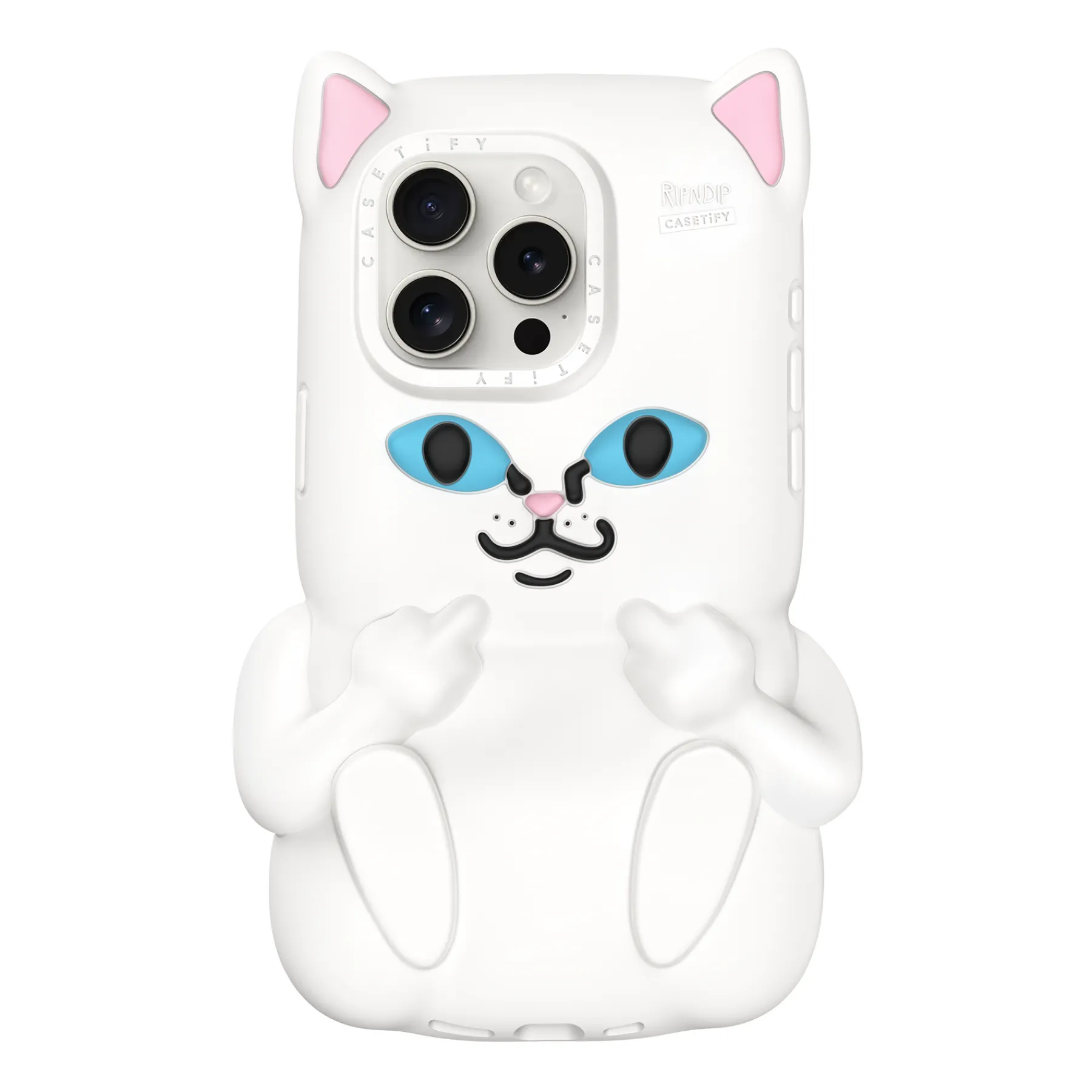 Ripndip Iphone Cases<CASETiFY x Lord Nermal iPhone 3D Phone Case (White)