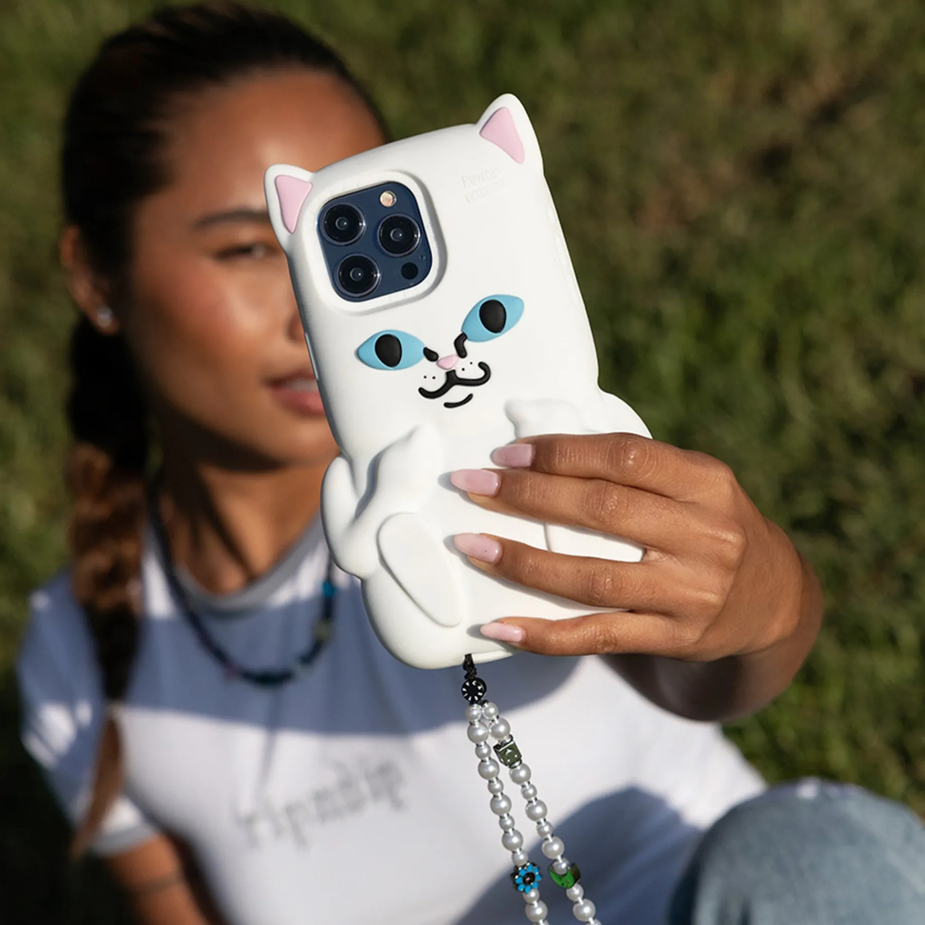 Ripndip Iphone Cases<CASETiFY x Lord Nermal iPhone 3D Phone Case (White)