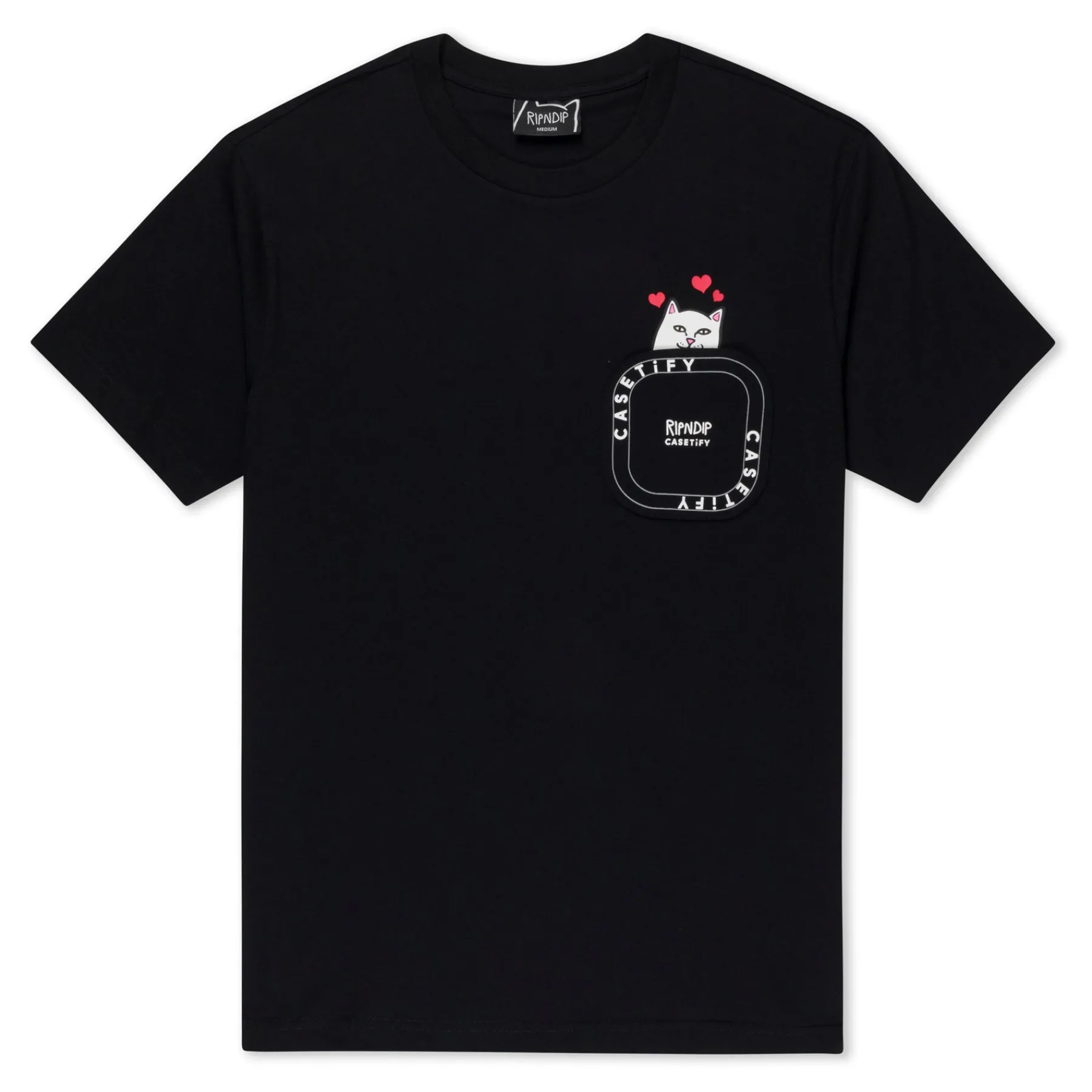 Ripndip Short Sleeve Tees<Casetify x Nermal Loves Pocket Tee (Black)