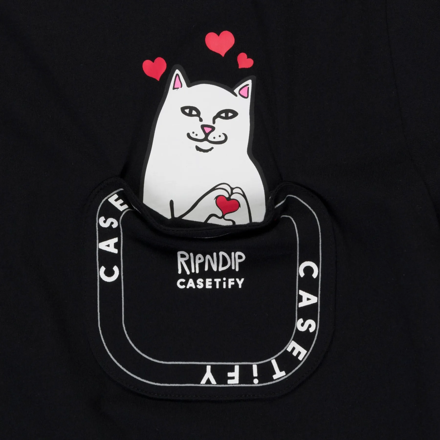 Ripndip Short Sleeve Tees<Casetify x Nermal Loves Pocket Tee (Black)