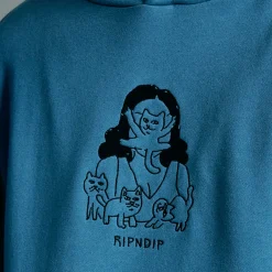 Ripndip Hoodies / Crewnecks<Cat Lady Hoodie (Slate)