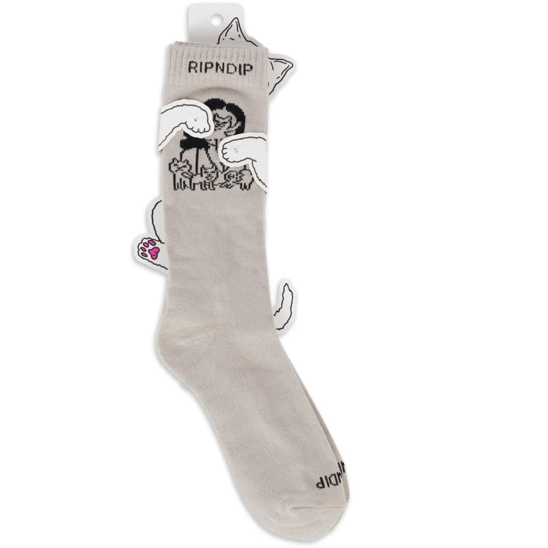 Ripndip Socks|Stocking Stuffers<Cat Lady Socks (Oatmeal Heather)