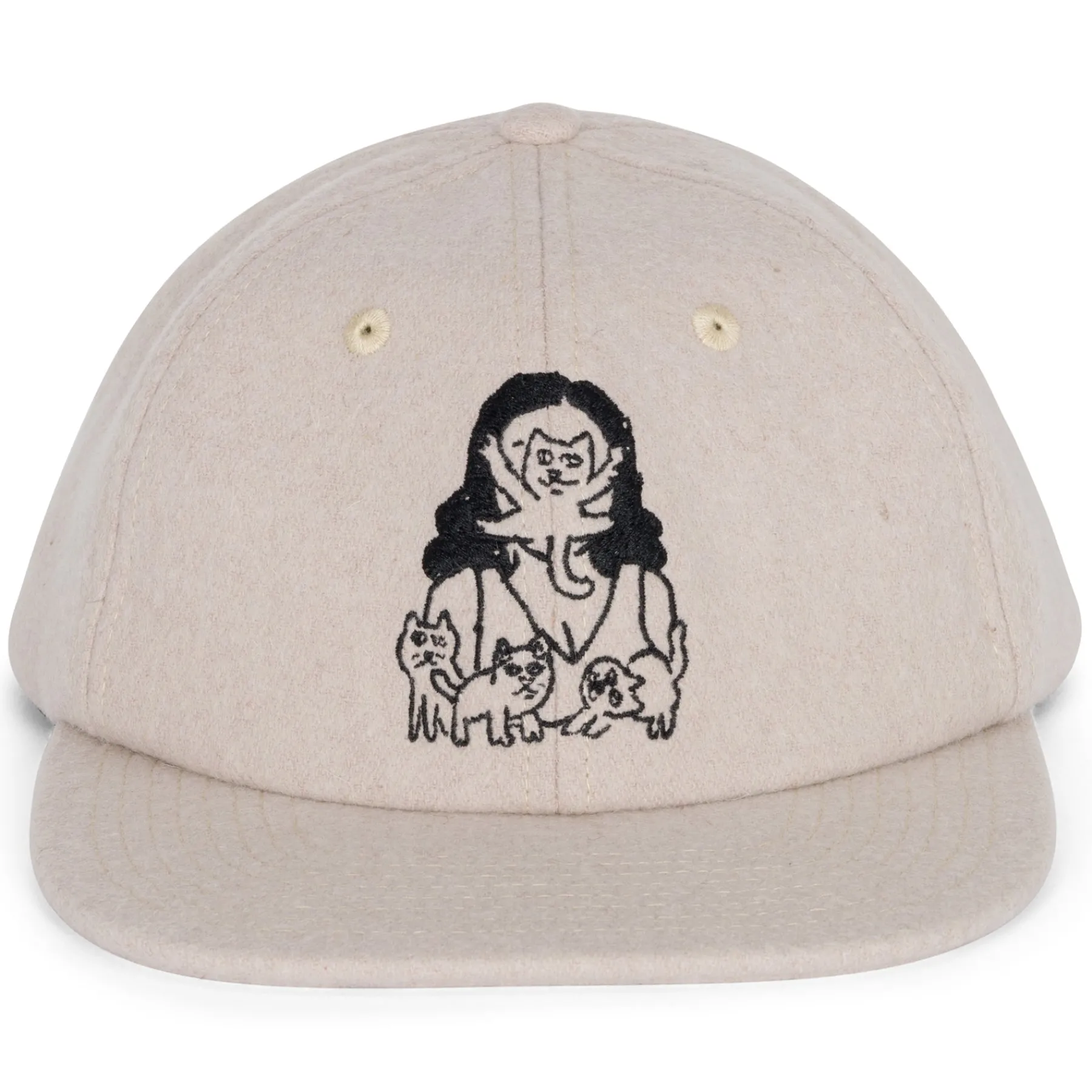 Ripndip Strapbacks / Snapbacks|Stocking Stuffers<Cat Lady Wool Strapback Hat (Charcoal)