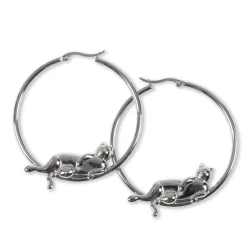 Ripndip Womens|Accessories<Catstanza Hoop Earrings (Silver)