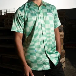 Ripndip Button Ups|Stocking Stuffers<Checked Short Sleeve Button Up (Olive/Pine)