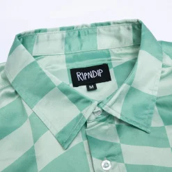 Ripndip Button Ups|Stocking Stuffers<Checked Short Sleeve Button Up (Olive/Pine)