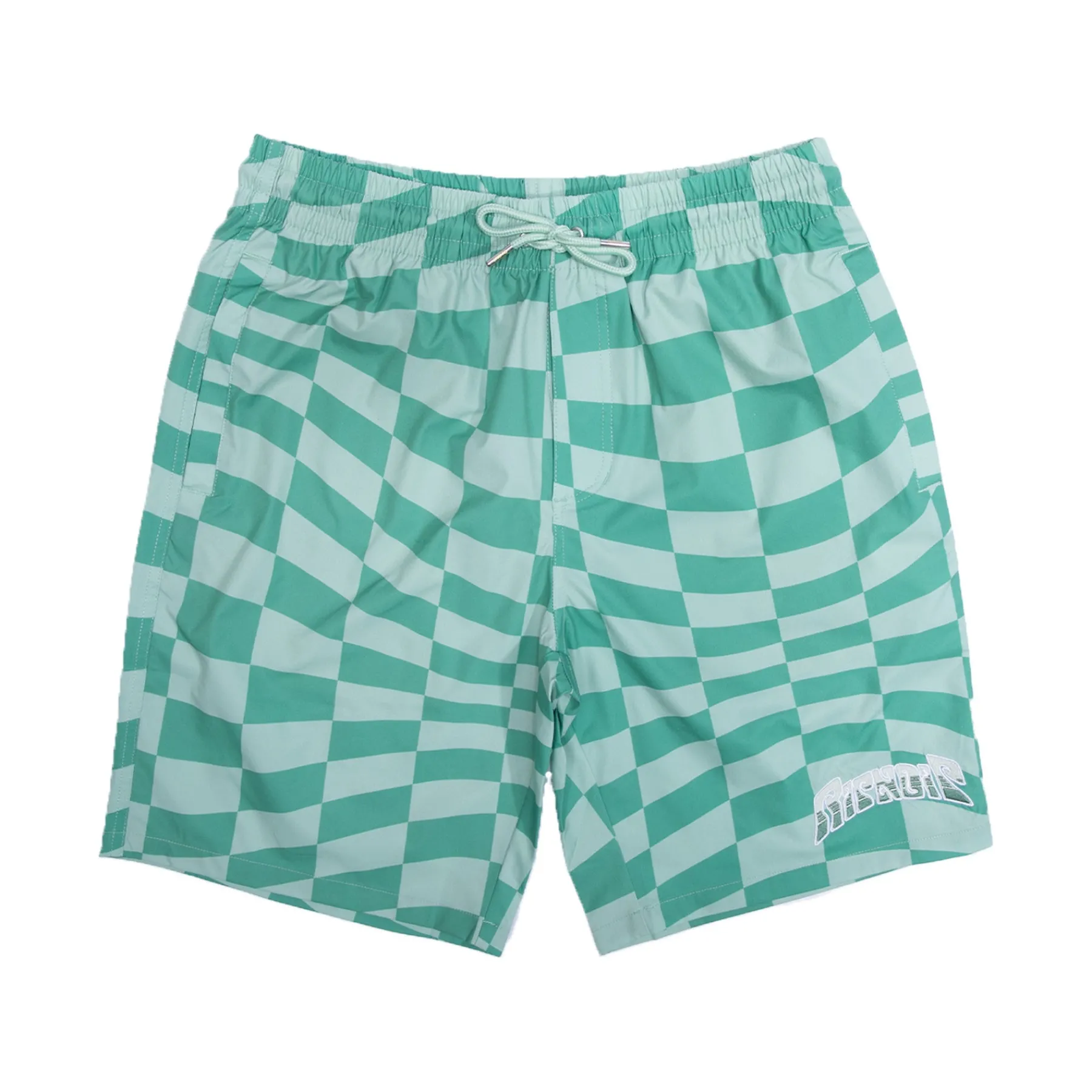 Ripndip Shorts|Swim Shorts<Checked Swim Shorts (Olive/Pine)