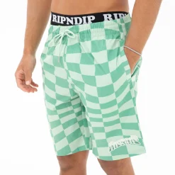 Ripndip Shorts|Swim Shorts<Checked Swim Shorts (Olive/Pine)