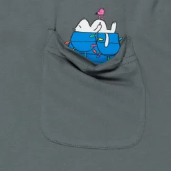 Ripndip Short Sleeve Tees|Christmas Items<Christmas Nerm Pocket Tee (Charcoal)