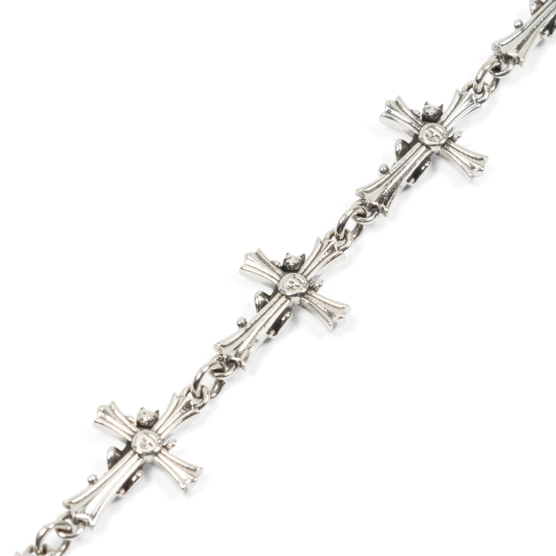 Ripndip Jewelry|Accessories<Chrome Cross Bracelet (Silver)