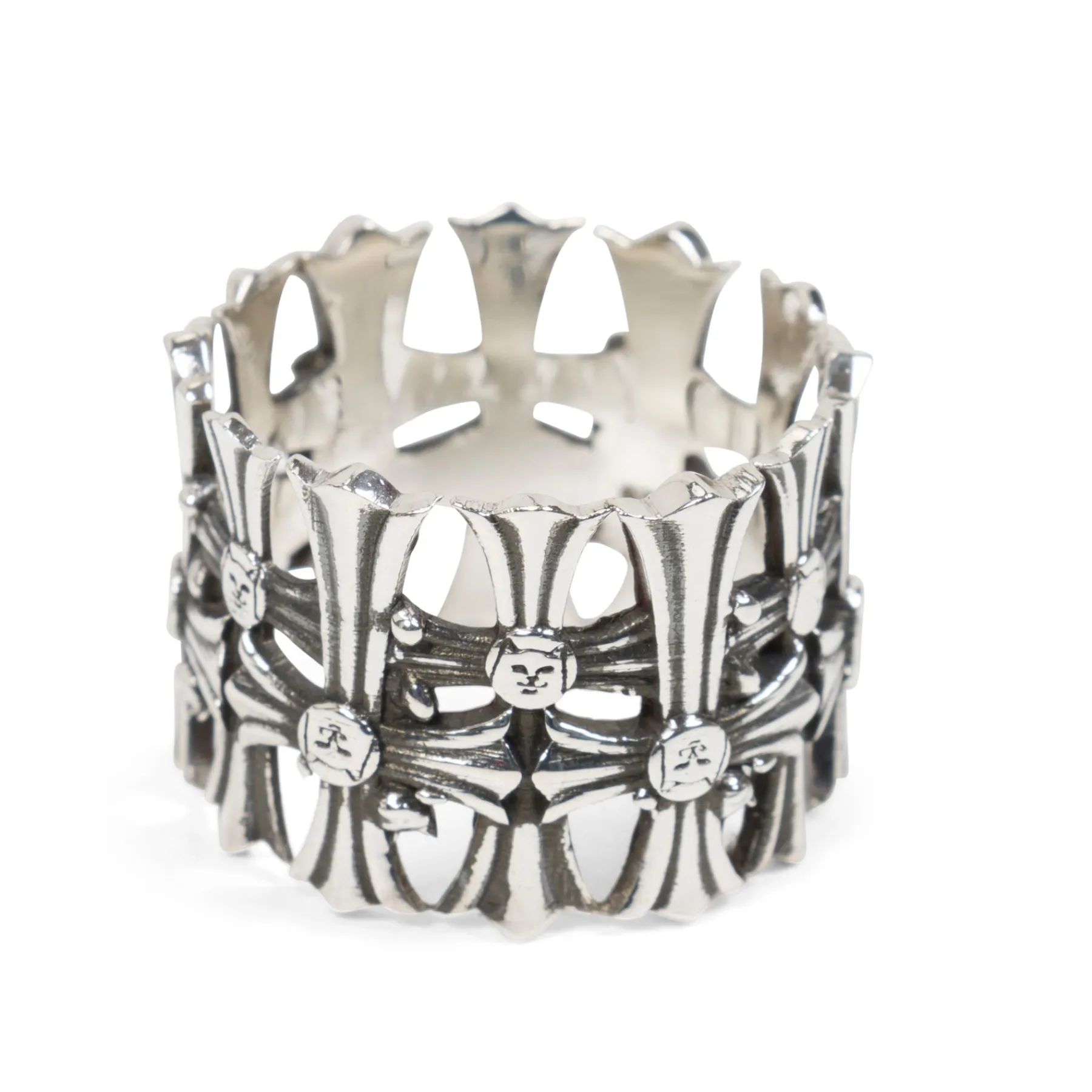 Ripndip Jewelry<Chrome Cross Ring (Silver)