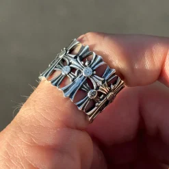 Ripndip Jewelry<Chrome Cross Ring (Silver)