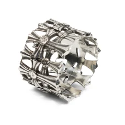 Ripndip Jewelry<Chrome Cross Ring (Silver)