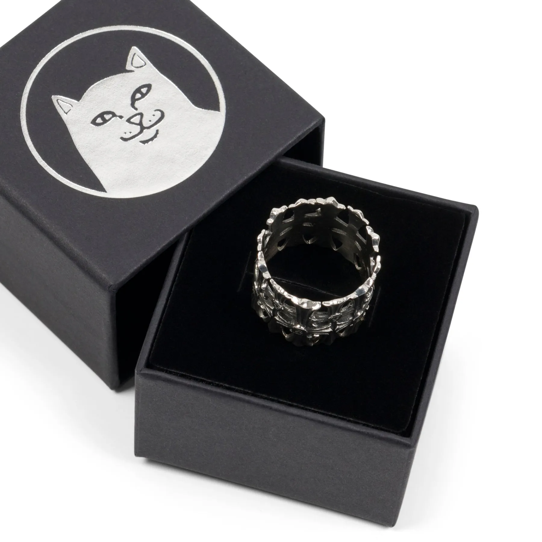 Ripndip Jewelry<Chrome Cross Ring (Silver)