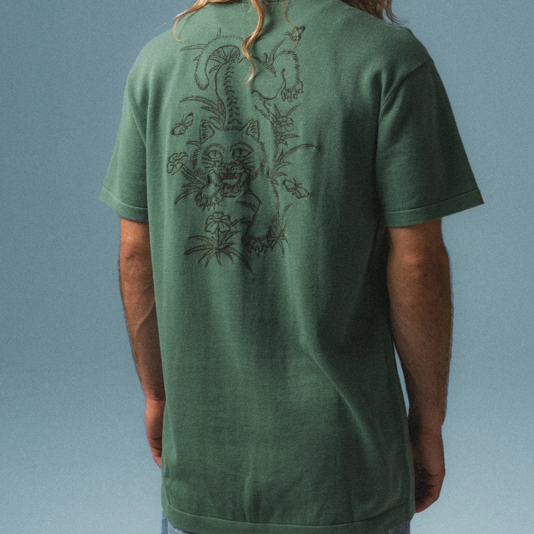 Ripndip Short Sleeve Tees|Stocking Stuffers<Crouching Nerm Knit Tee (Forest)