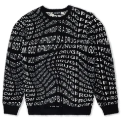 Ripndip Knits / Sweaters|Stocking Stuffers<Drug From God Knit Mohair Sweater (Black)
