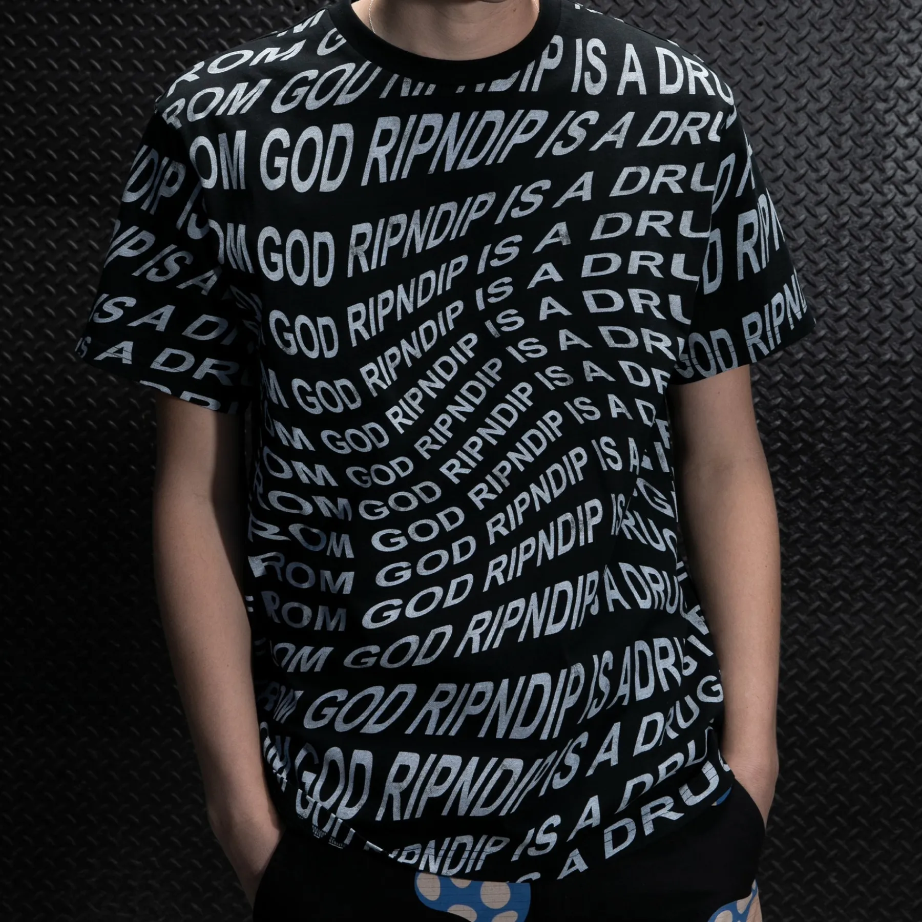 Ripndip Short Sleeve Tees|Stocking Stuffers<Drug From God Tee (Black)