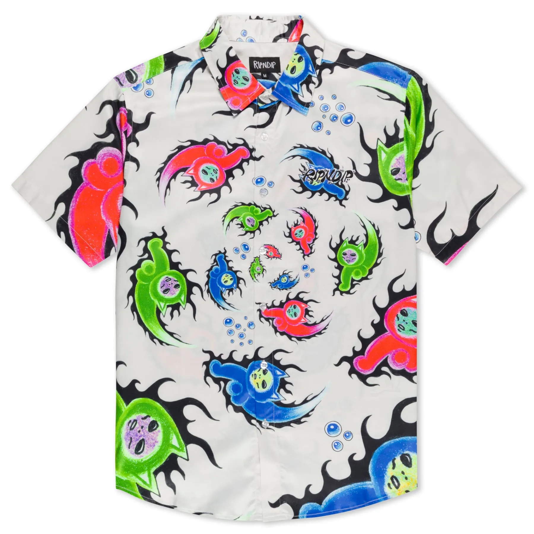Ripndip Button Ups<Ember Short Sleeve Button Up (Dusty Grey)