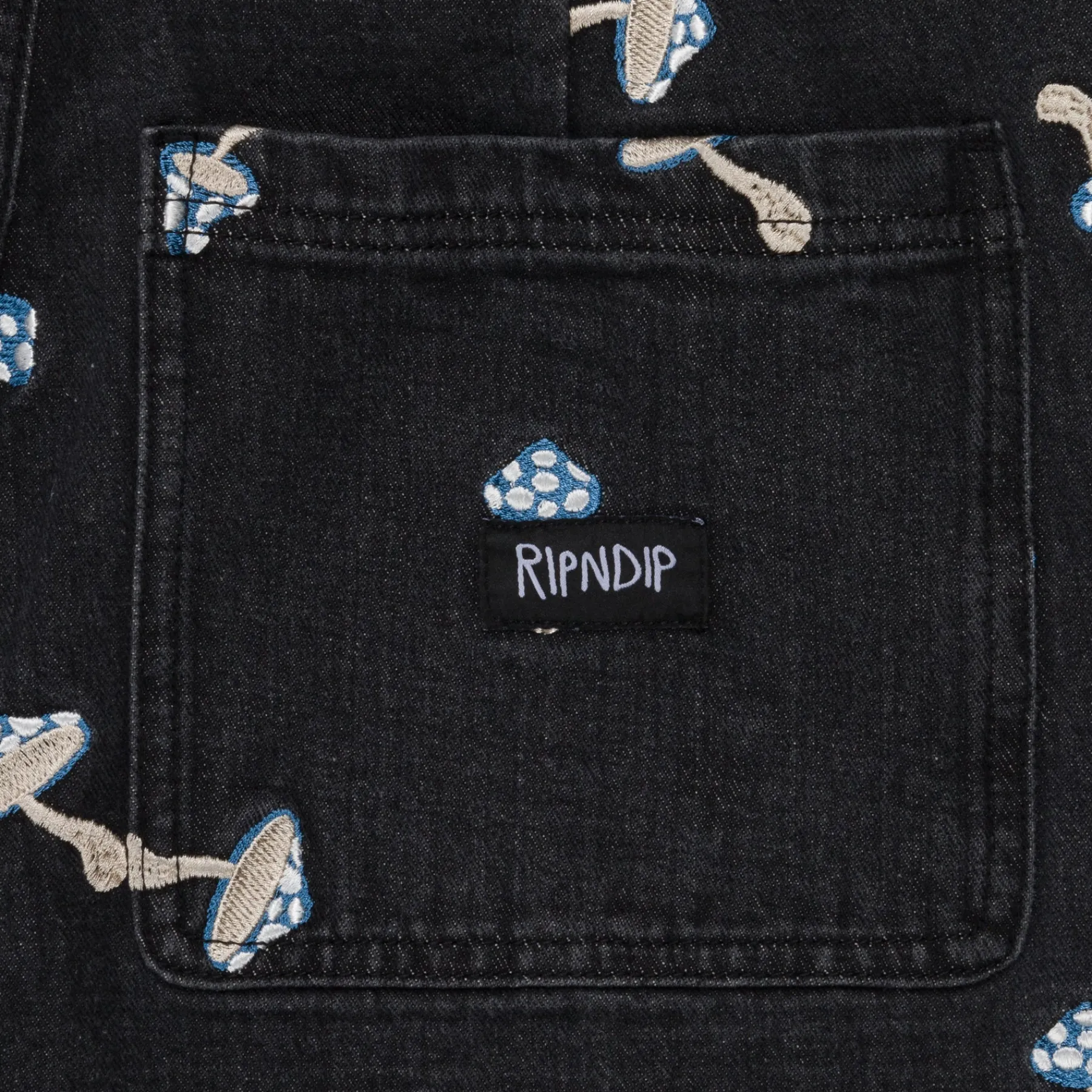 Ripndip Pants<Euphoria Wide Leg Denim Pants (Black Wash)