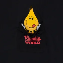 Ripndip Short Sleeve Tees|Stocking Stuffers<F U Flameboy Pocket Tee (Vintage Black)