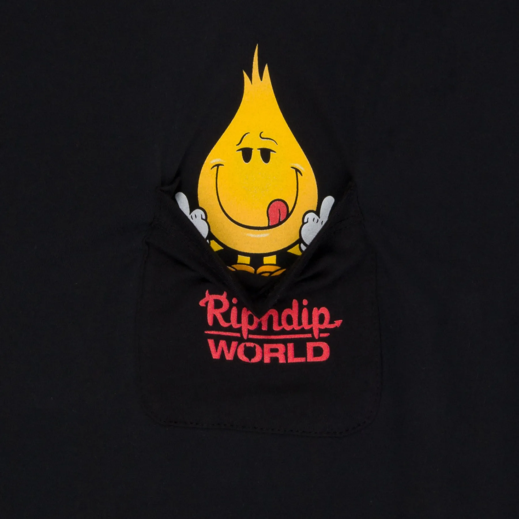 Ripndip Short Sleeve Tees|Stocking Stuffers<F U Flameboy Pocket Tee (Vintage Black)