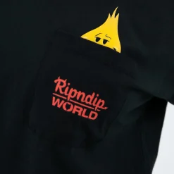 Ripndip Short Sleeve Tees|Stocking Stuffers<F U Flameboy Pocket Tee (Vintage Black)