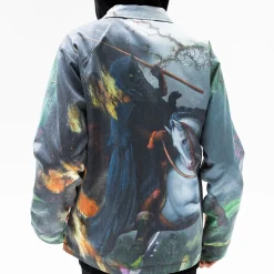 Ripndip Jackets<Fire & Desire Denim Coach Jacket (Multi)