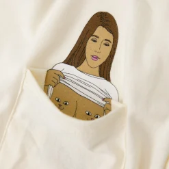 Ripndip Short Sleeve Tees<Flashing Kittys Pocket Tee (Natural)