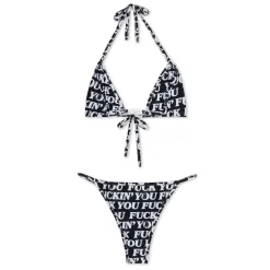 Ripndip Womens|Womens<Fuckin Fuck 2 Piece Bikini (Black)