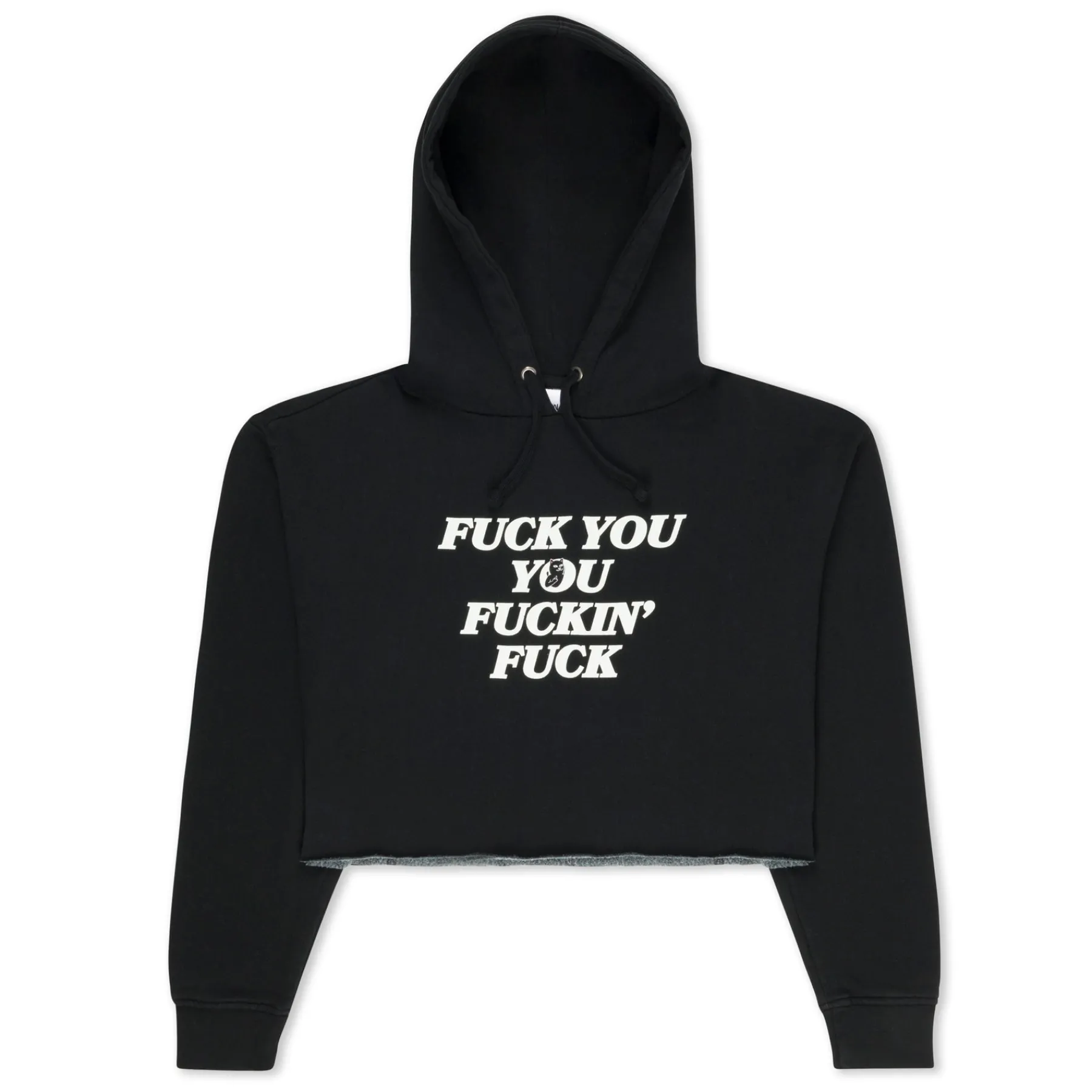 Ripndip Hoodies / Crewnecks|Womens<Fuckin Fuck Cropped Hoodie (Black)