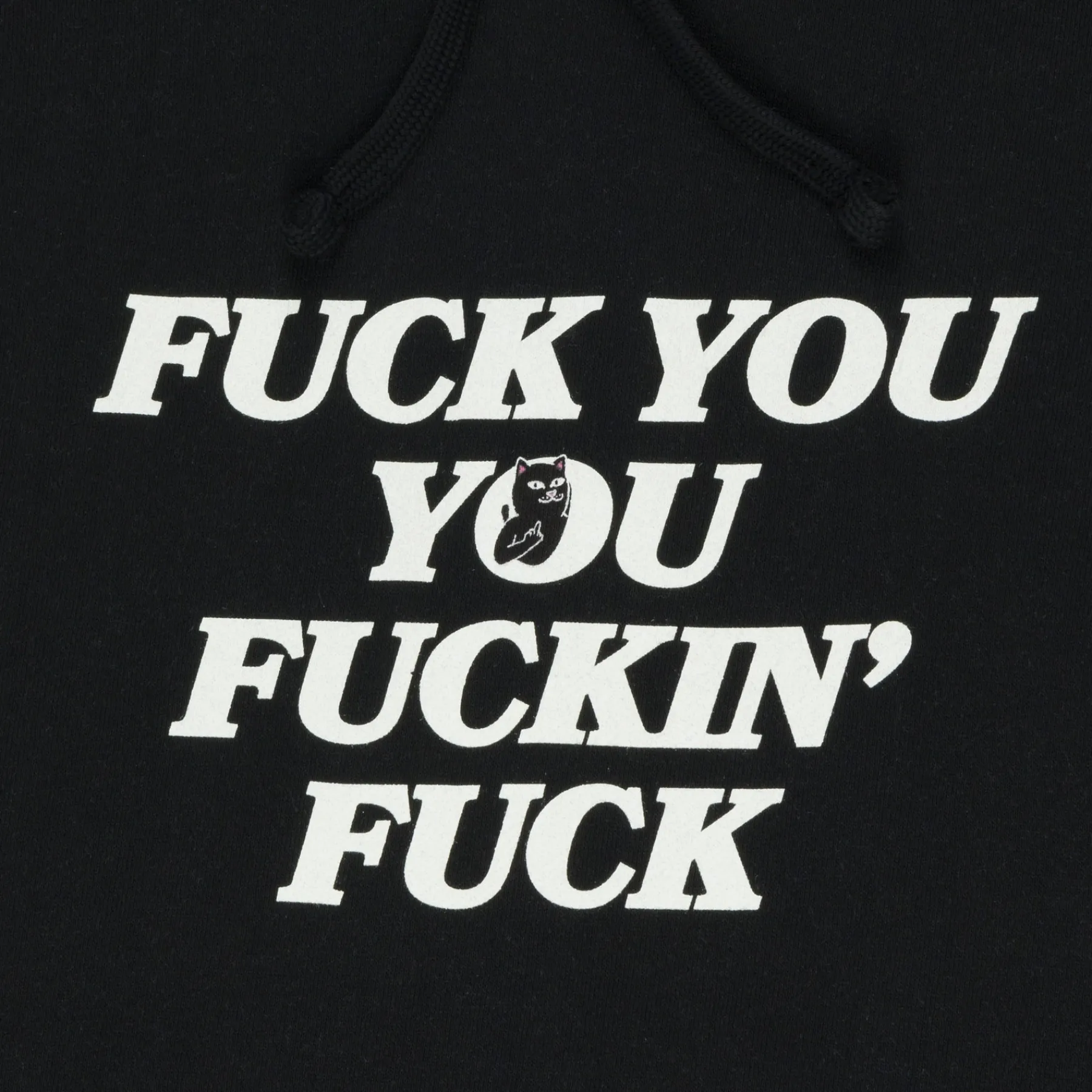 Ripndip Hoodies / Crewnecks|Womens<Fuckin Fuck Cropped Hoodie (Black)