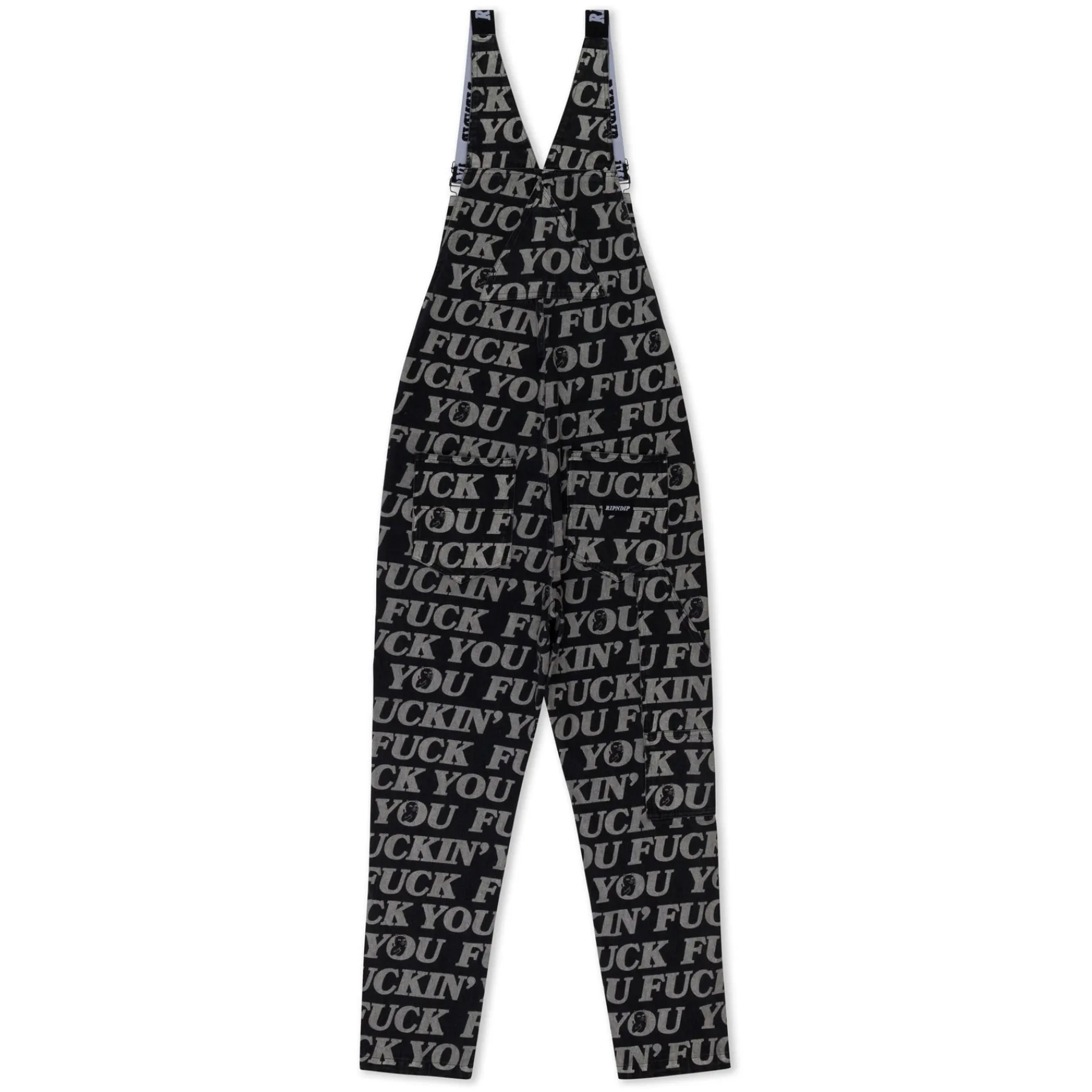 Ripndip Pants|Overalls<Fuckin Fuck Denim Overalls (Black)