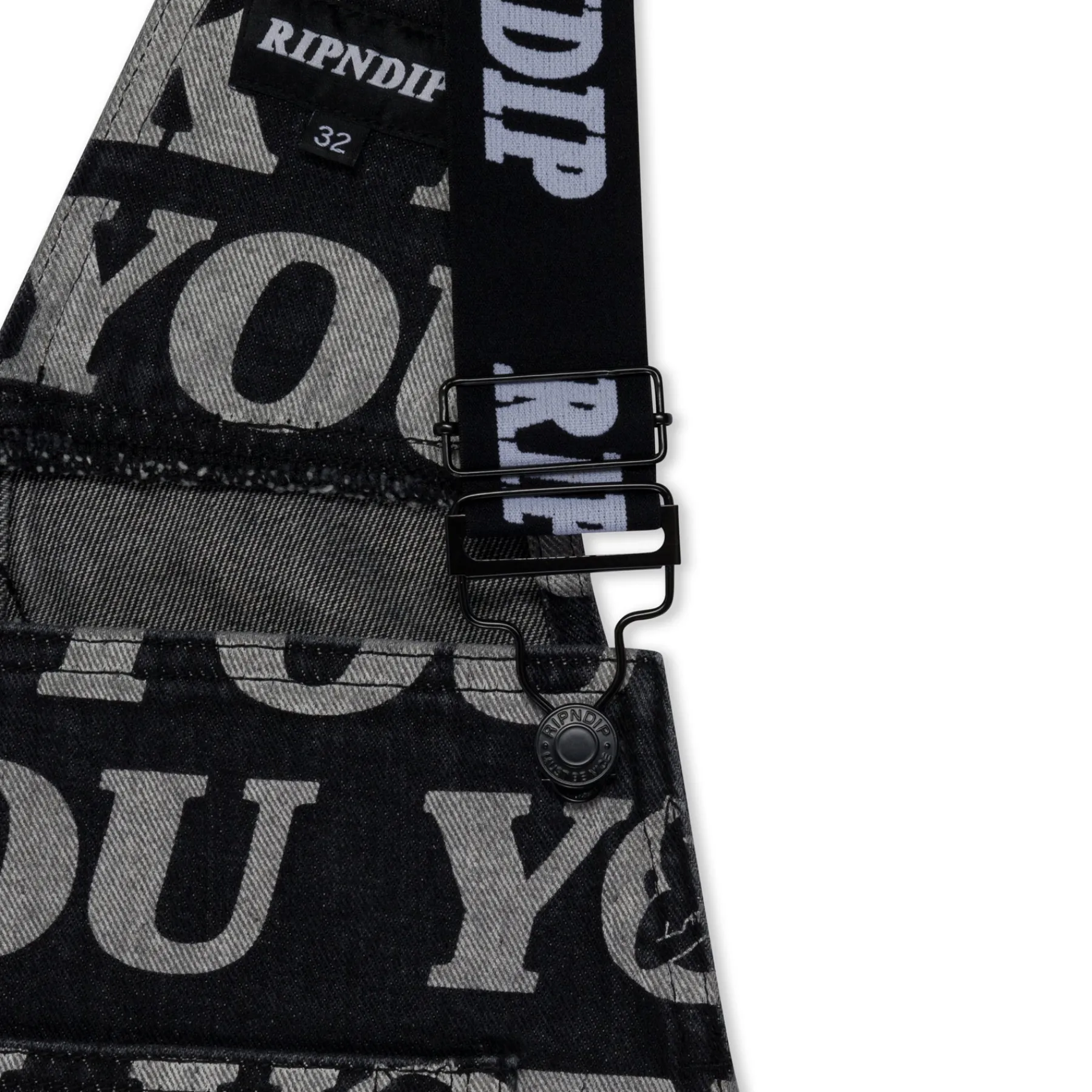 Ripndip Pants|Overalls<Fuckin Fuck Denim Overalls (Black)