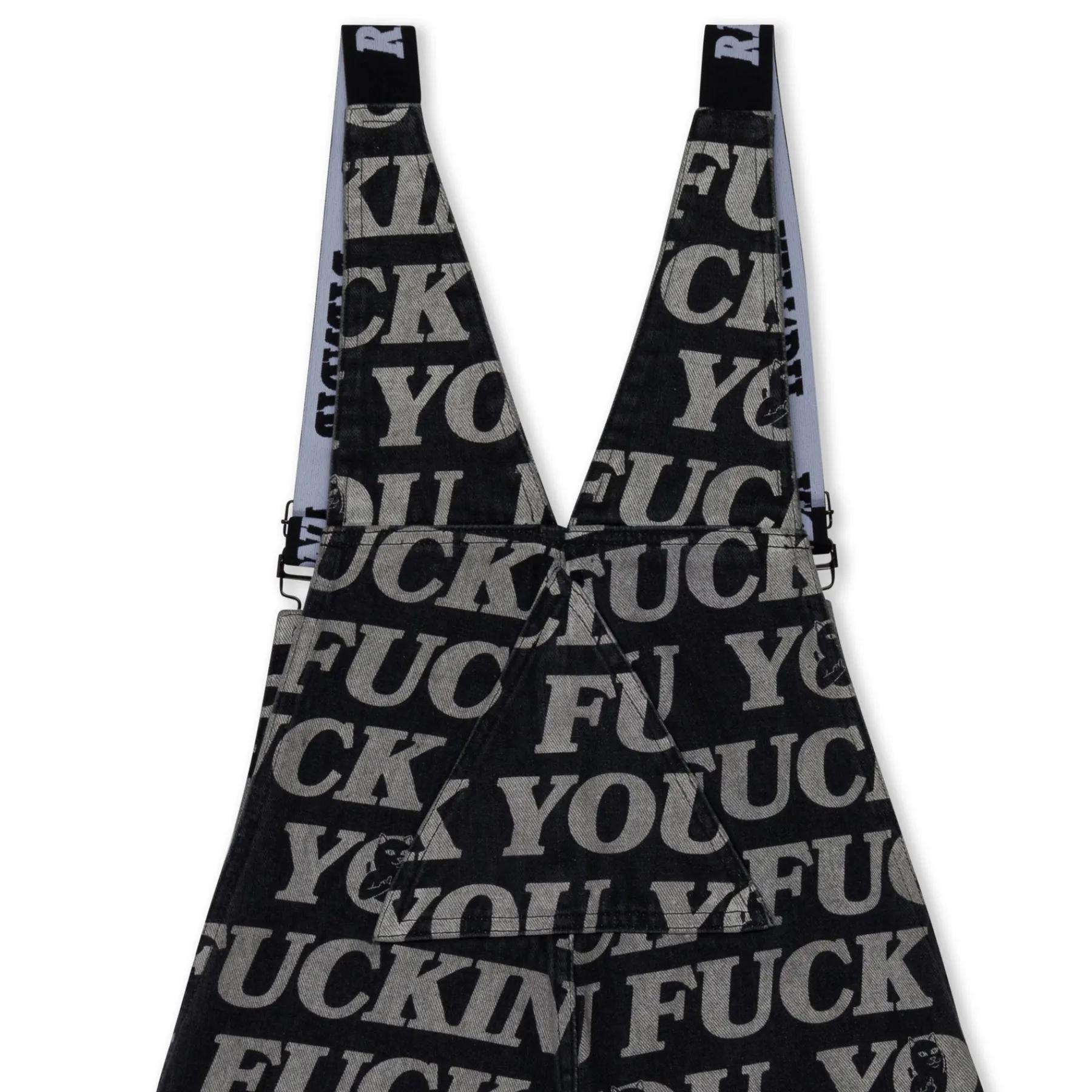 Ripndip Pants|Overalls<Fuckin Fuck Denim Overalls (Black)