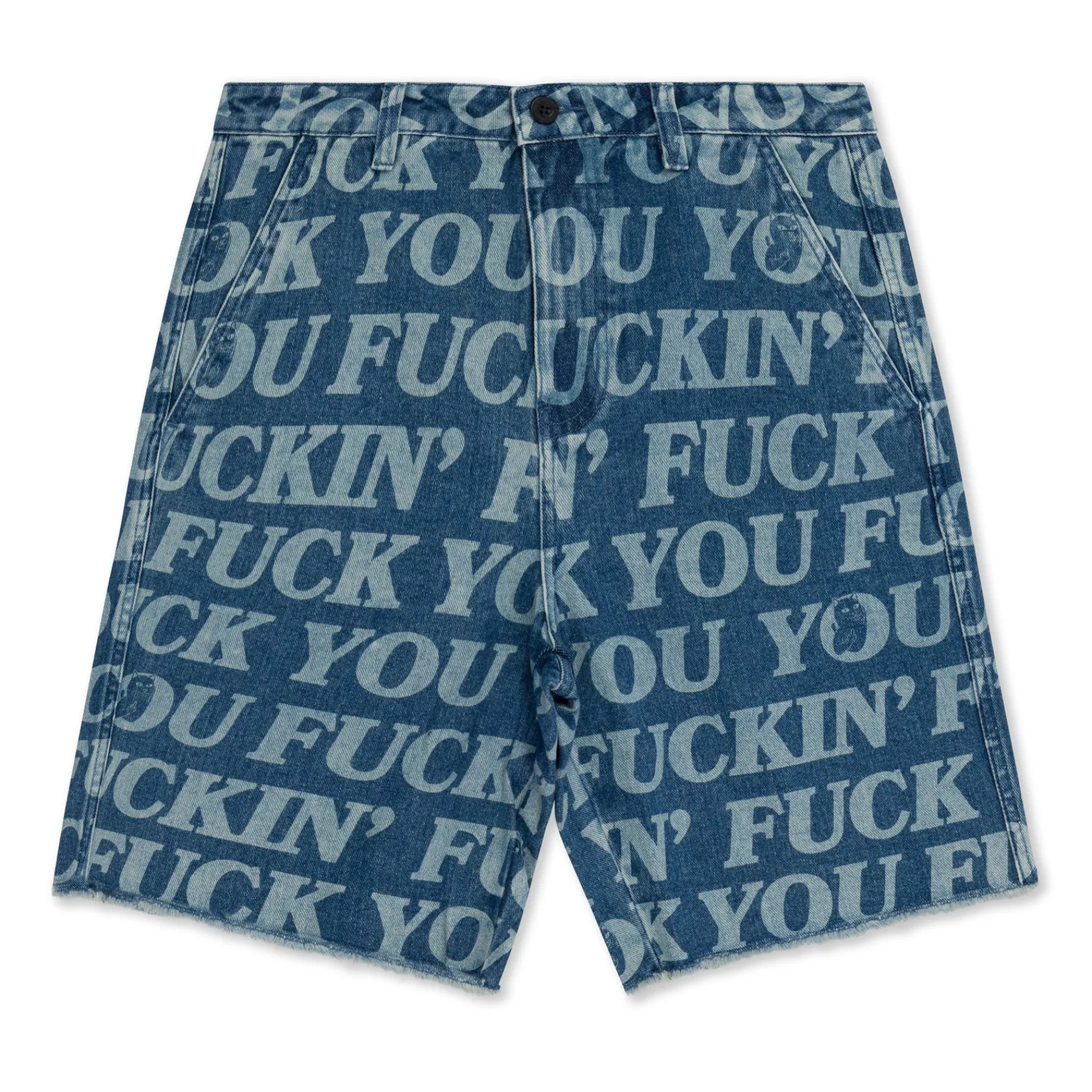 Ripndip Shorts<Fuckin Fuck Denim Shorts (Medium Wash)