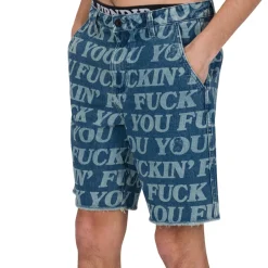 Ripndip Shorts<Fuckin Fuck Denim Shorts (Medium Wash)