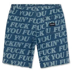 Ripndip Shorts<Fuckin Fuck Denim Shorts (Medium Wash)
