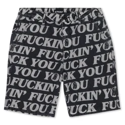 Ripndip Shorts<Fuckin Fuck Denim Shorts (Black)