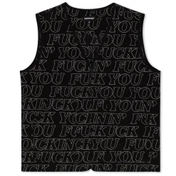 Ripndip Knits / Sweaters<Fuckin Fuck Quilted Vest (Black)